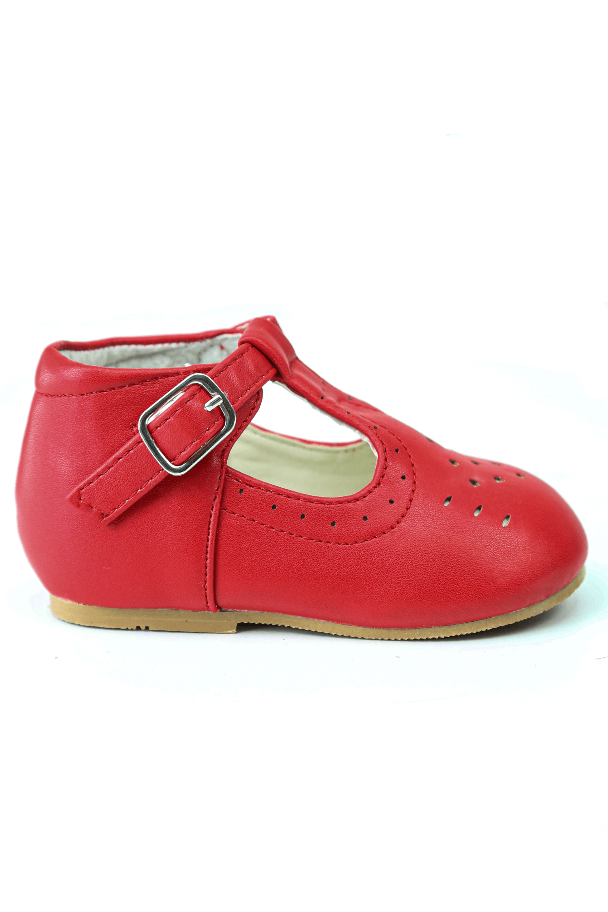 Kids Unisex Buckled Mary Jane Shoes - AARON - Red