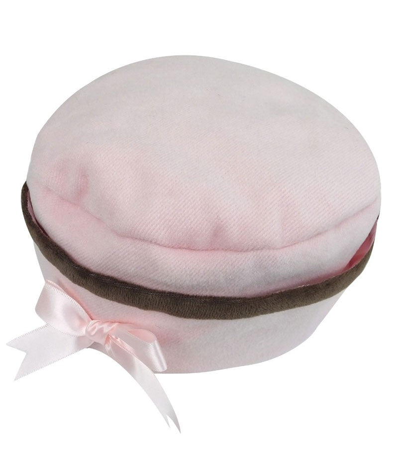 Girls Coat with Detachable Fur Collar and Hat Set - Pink