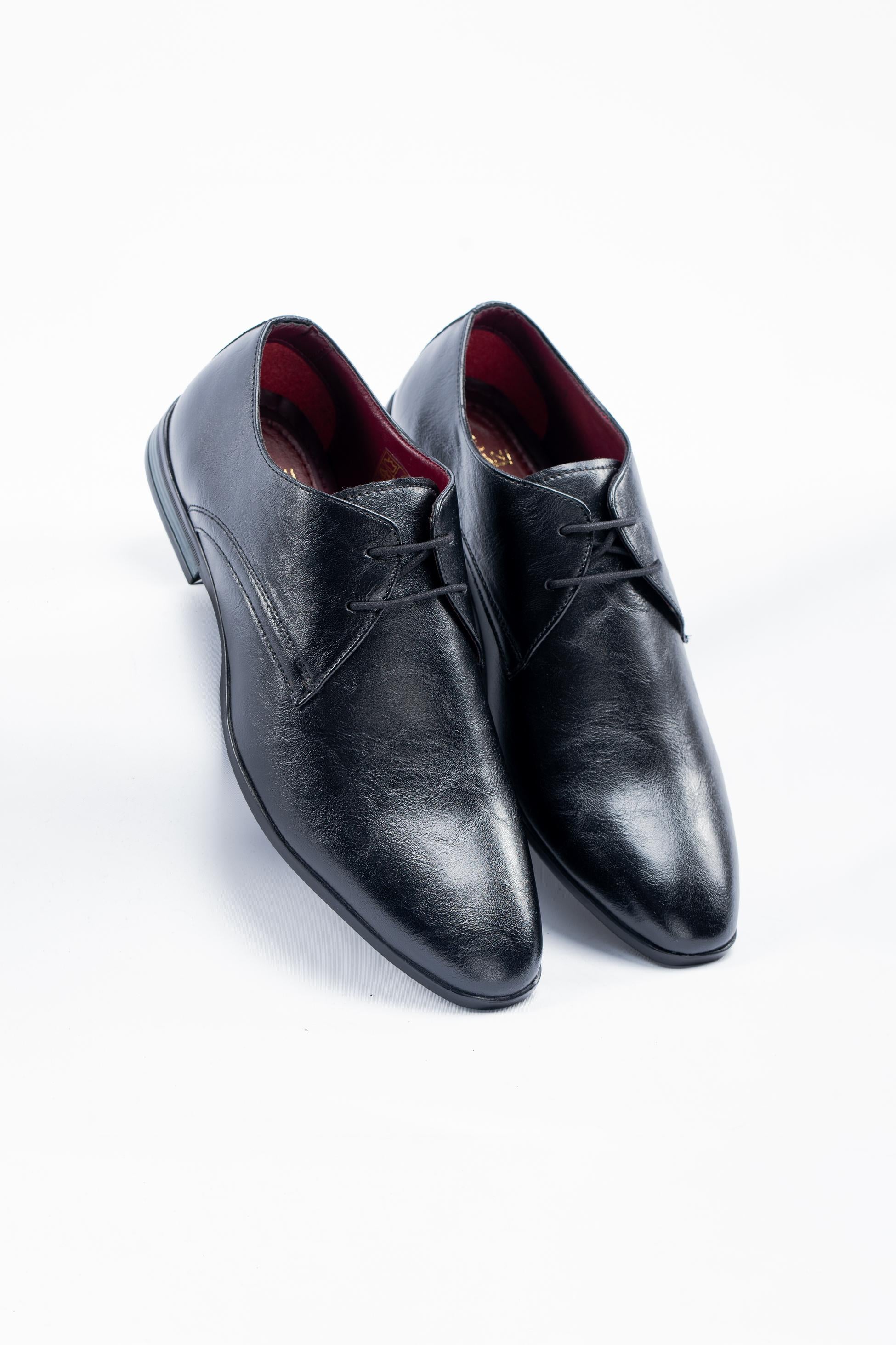 Men's Lace Up Derby Dress Shoes - MALPI Black - Black