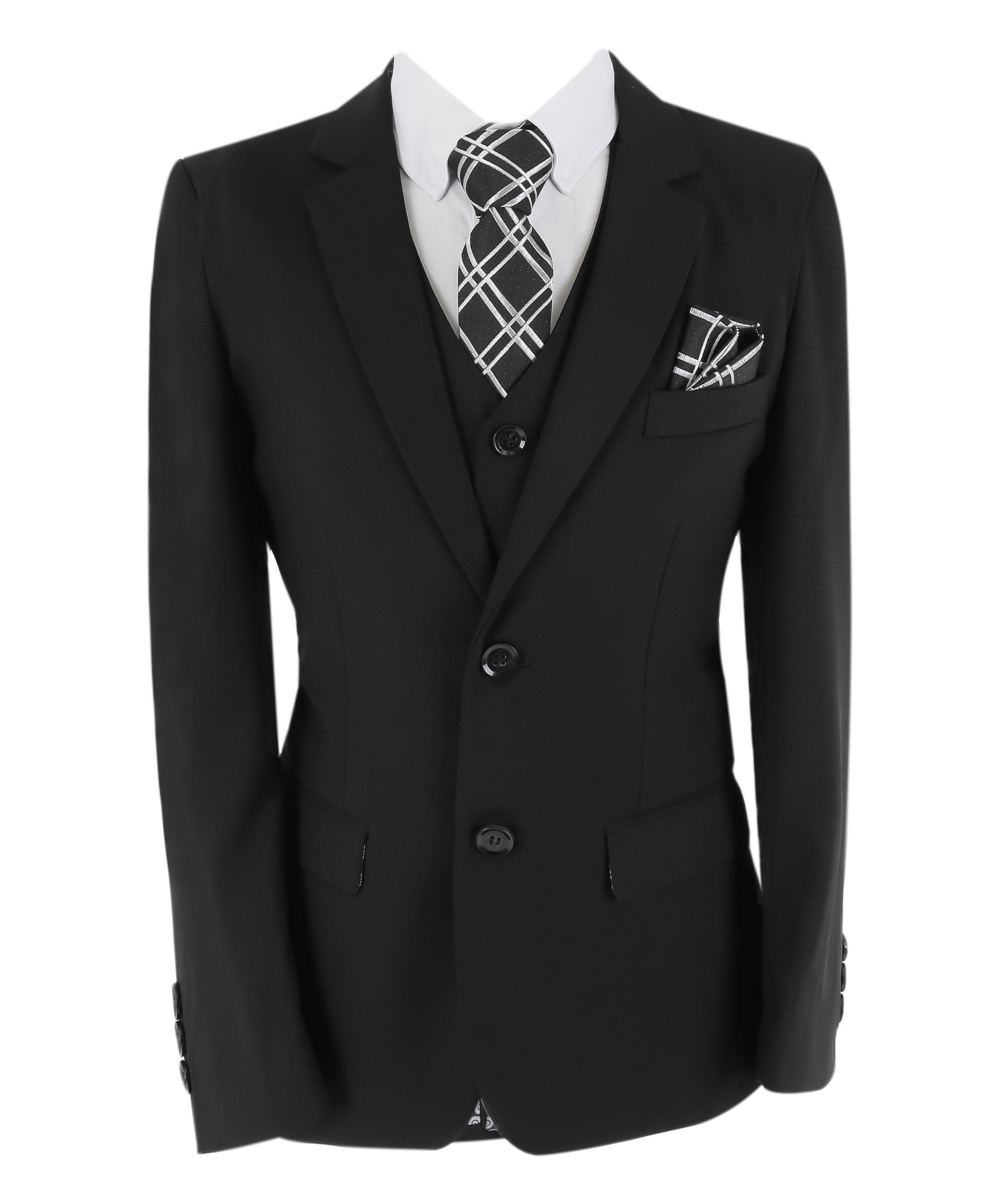 Boys Regular Fit All In One Suit - Black