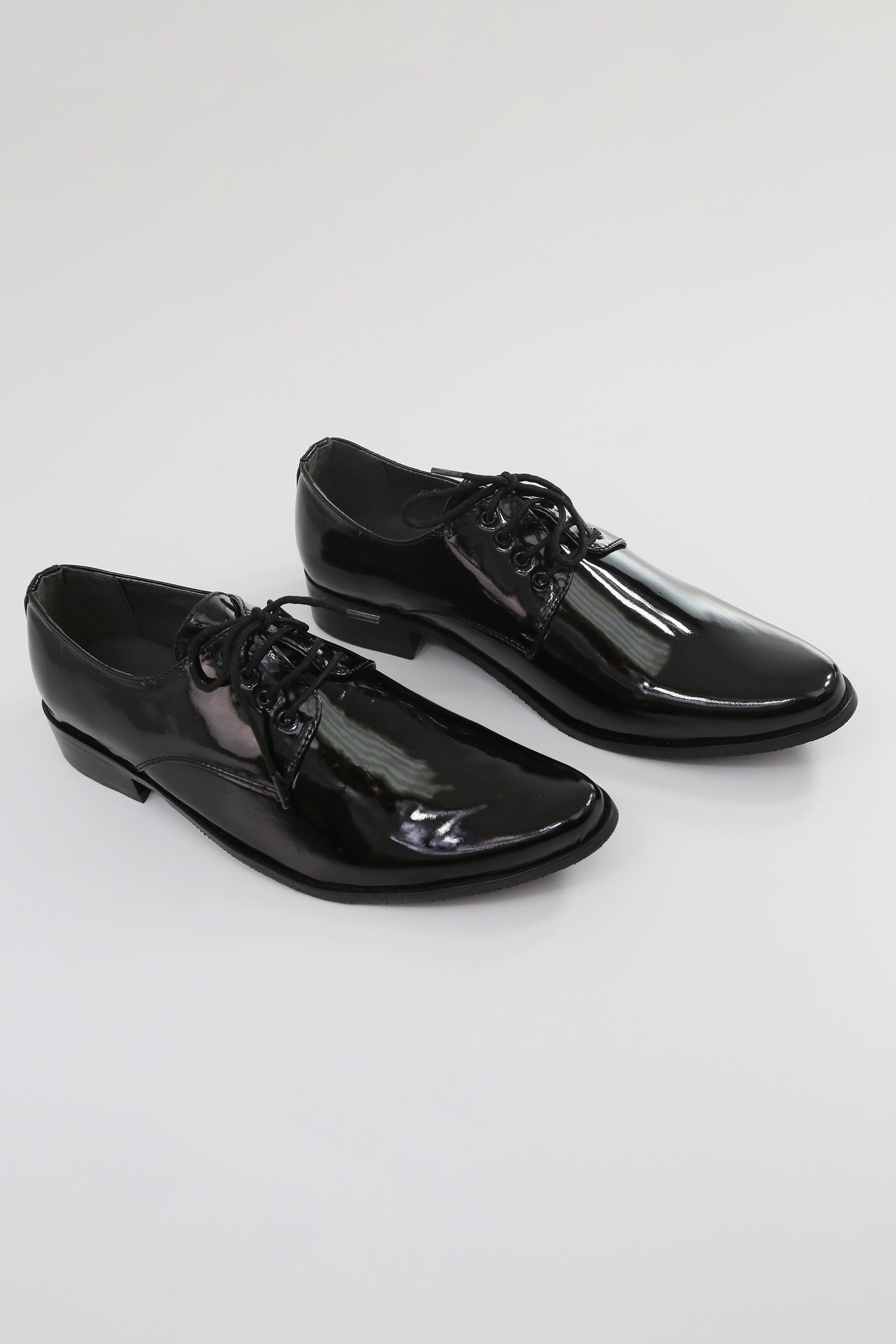 Boys Patent Leather Derby Shoes - GEORGE - Black