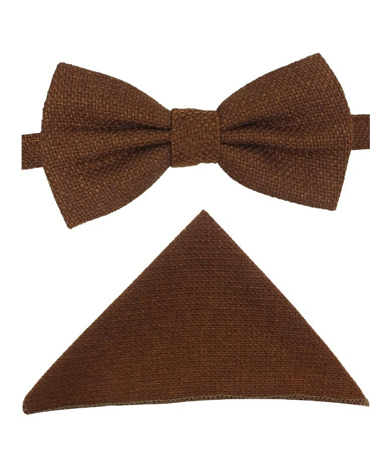 Boys & Men's Tweed Pocket Handkerchief - Cinnamon Brown