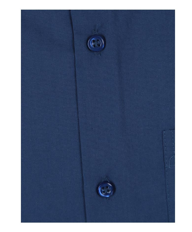 Boys Cotton Blend Formal Shirt - Navy Blue