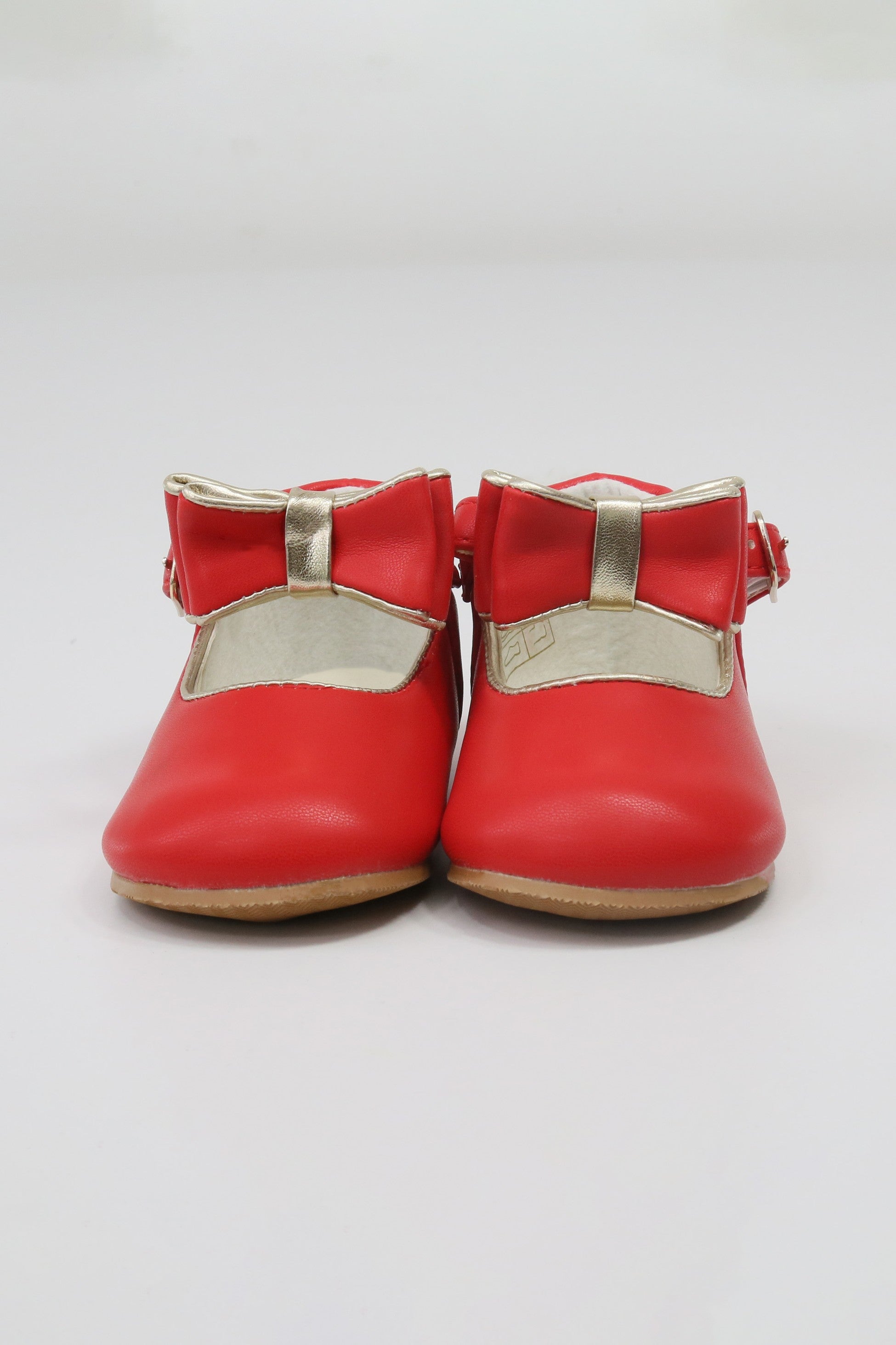 Chic Baby Girls Bow Buckle Shoes - SKY - Red