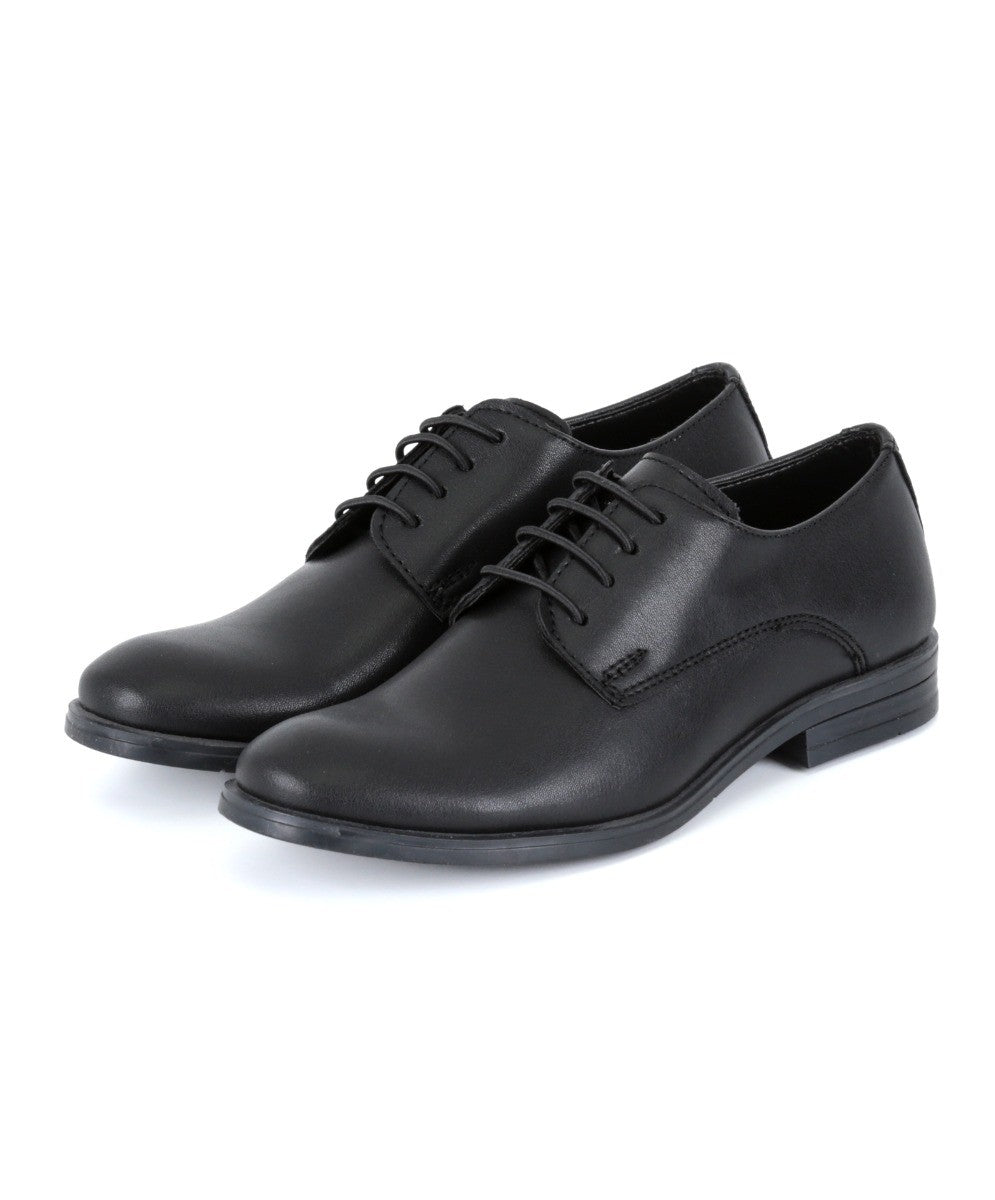 Boys Derby Mat Lace Up Dress Shoes - COLOMBIA - Black