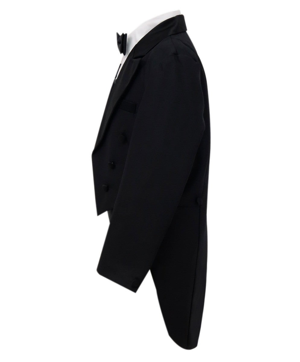 Boys Tuxedo Tail Suit - Black