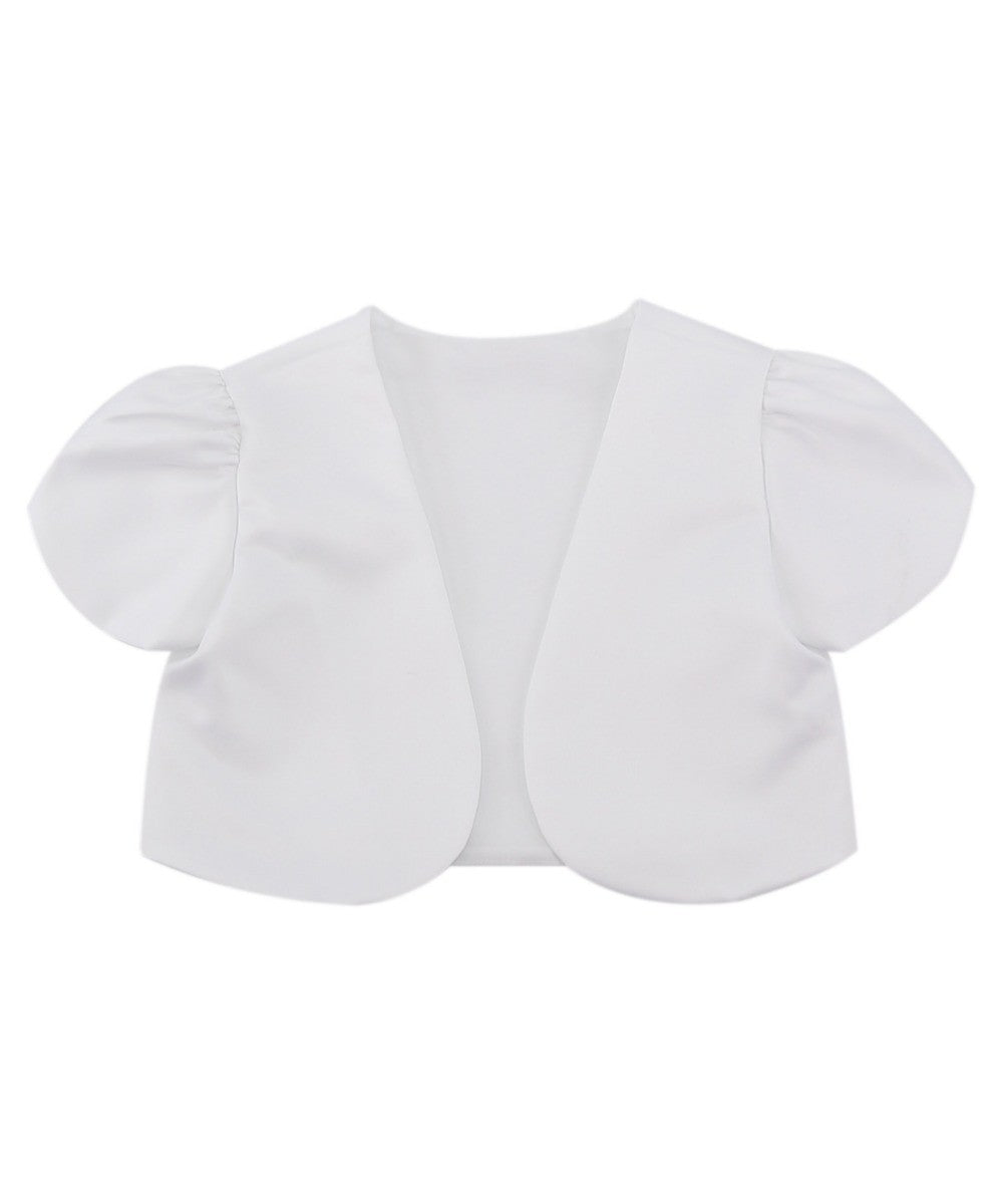 Girls Short Sleeve Bolero - White