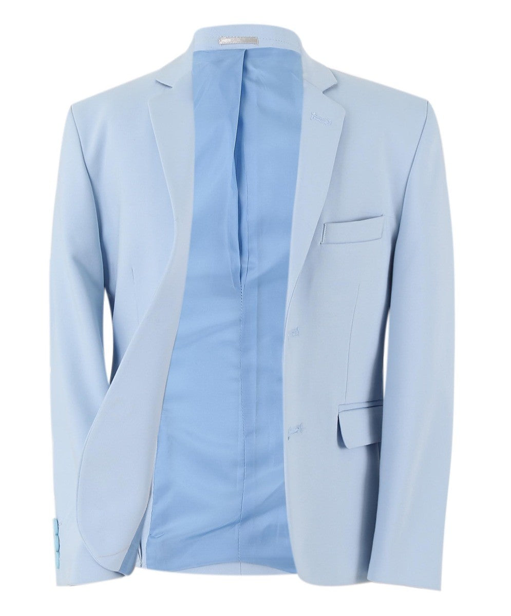 Boys Slim Fit Formal Blazer - KANE - Baby Blue