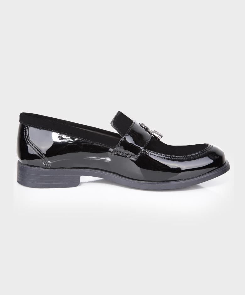 Baby Boys & Boys leather and Suede Slip on Formal Tassel Loafers - Black