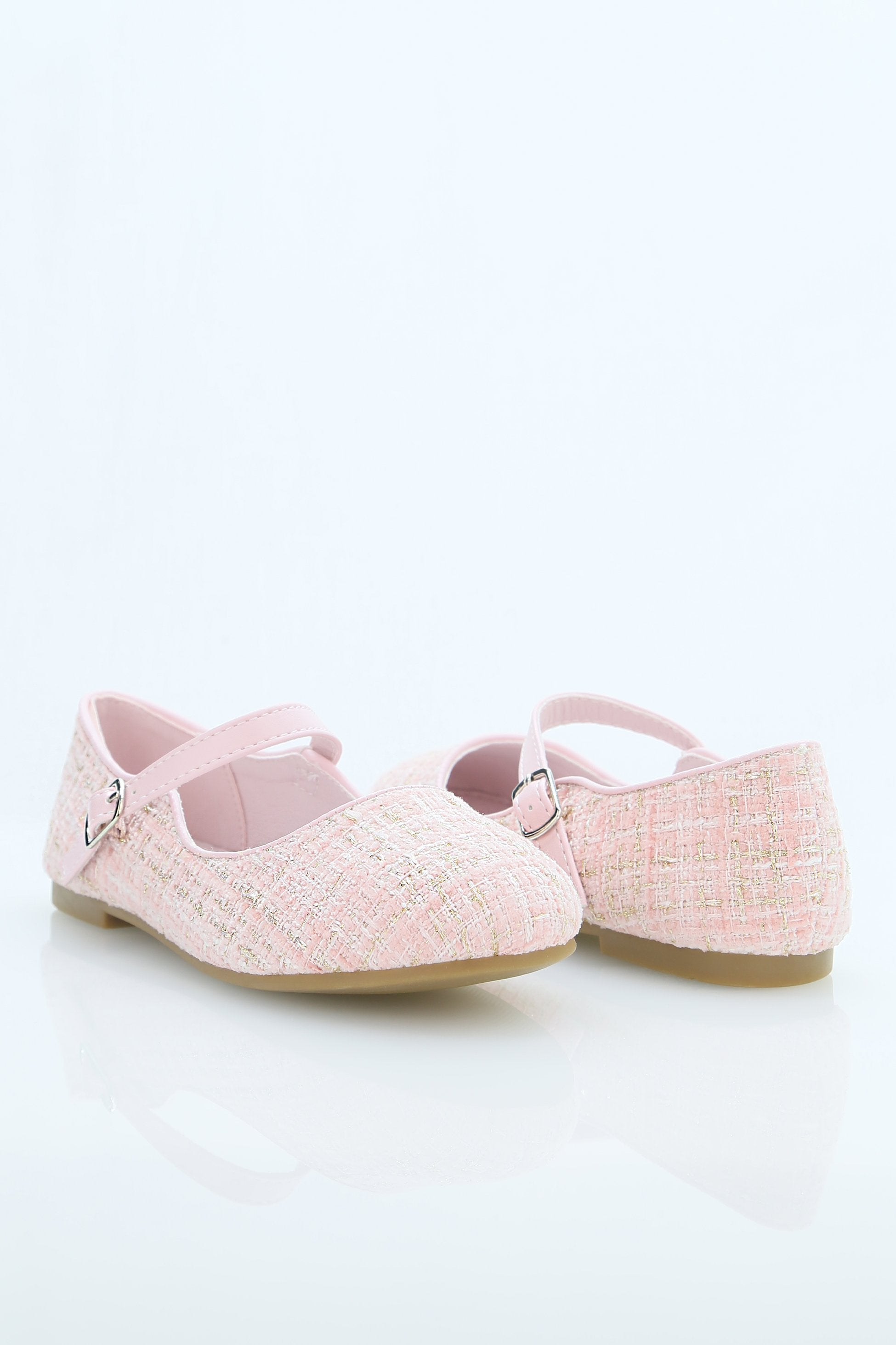 Girls' Tweed Flats Mary Jane Shoes - SUZANNE - Pink