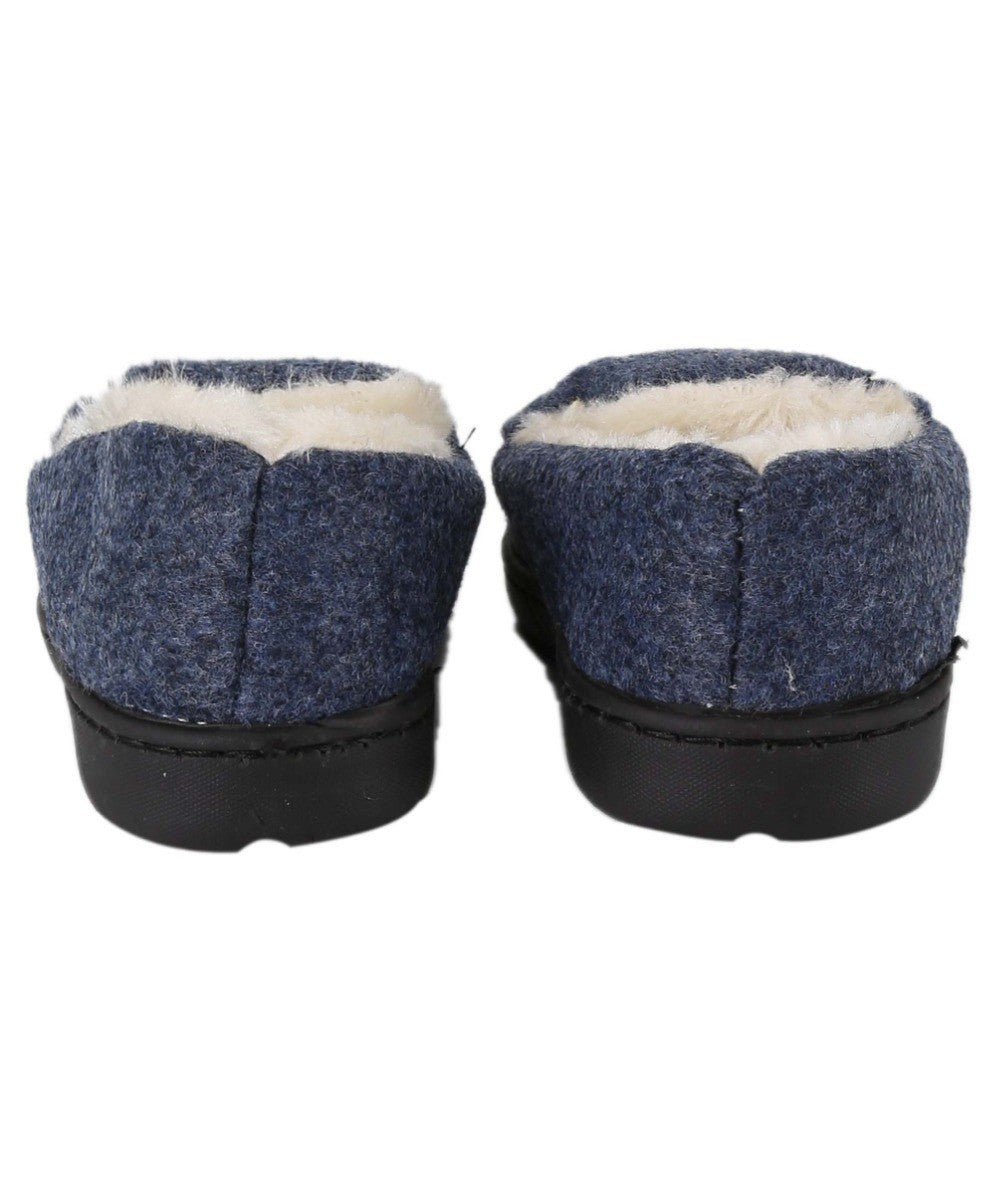 Boys Plush Navy Soldier Slippers - Navy Blue