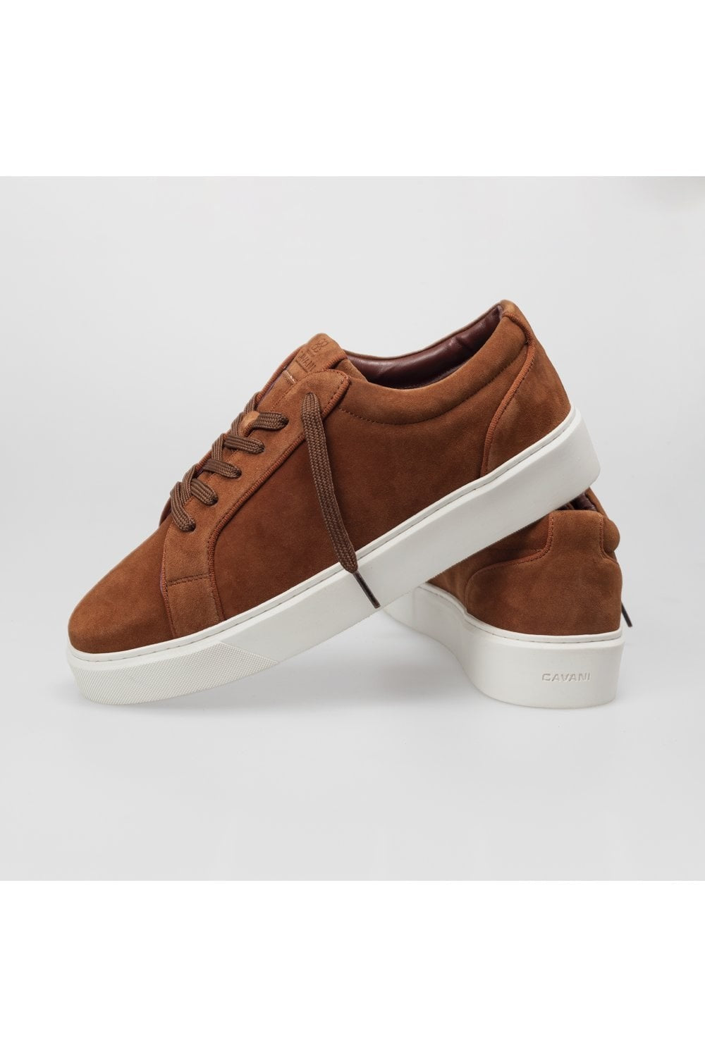 Men's Thick Rubber Sole Lace Up Sneakers - Rust Brown