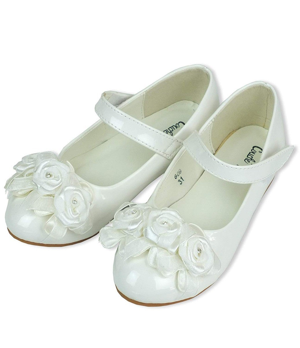 Flower Girls Mary Jane Formal Patent Shoes - Ivory