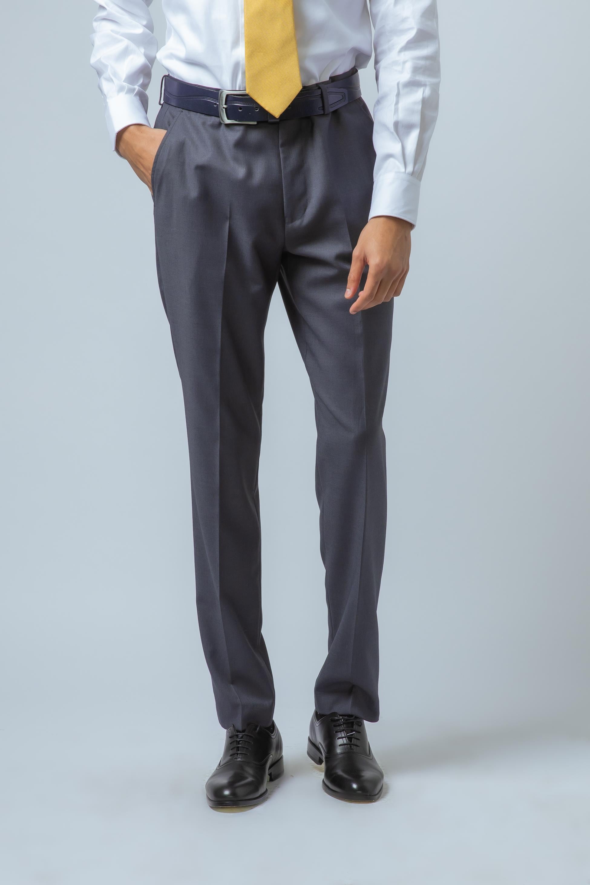 Men's Formal Grey Trousers - DYLAN - Grey