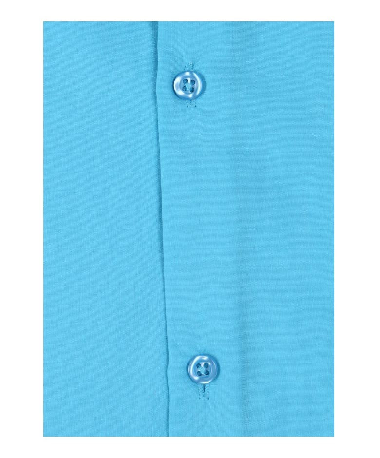 Boys Cotton Blend Formal Shirt - Turquoise Blue