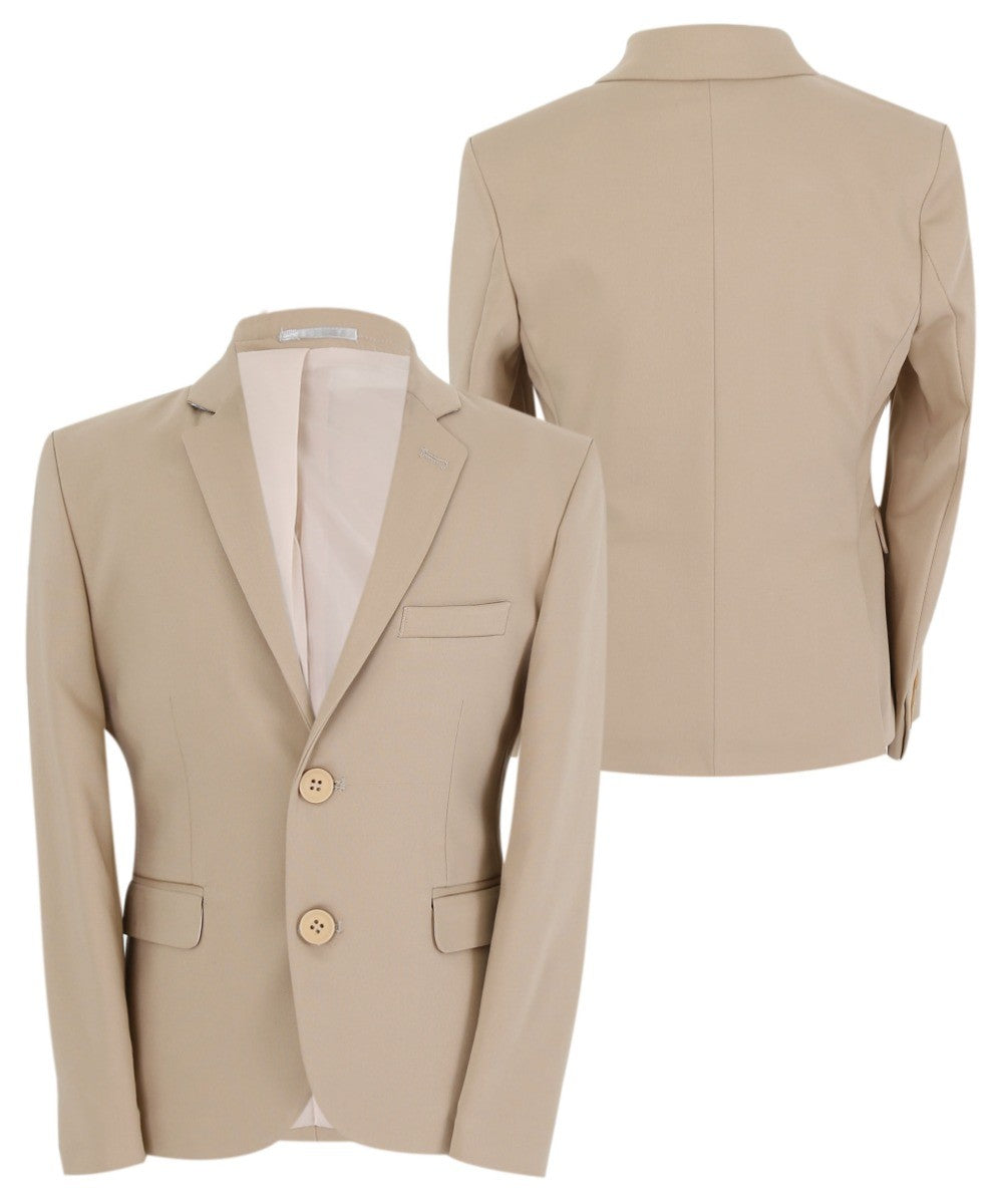 Boys Slim Fit Formal Blazer - KANE - Beige