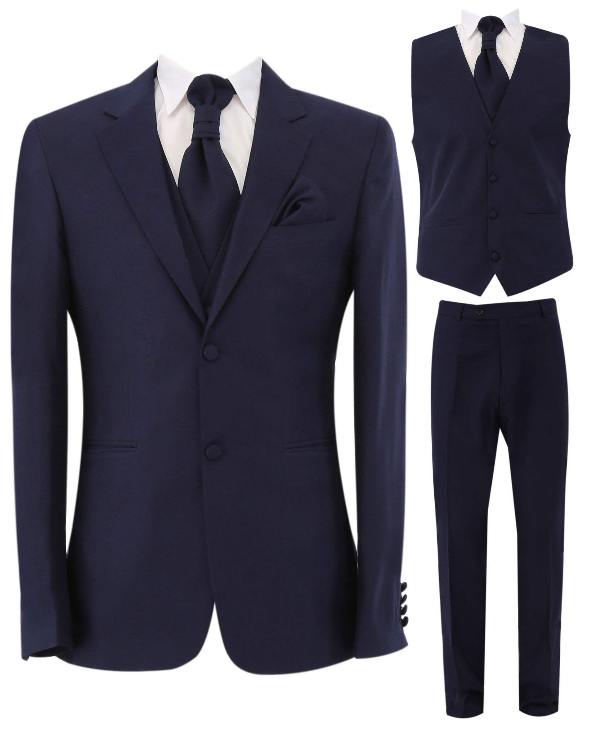 Men's Slim Fit Formal Suit Set - Gorgeous - Navy Blue