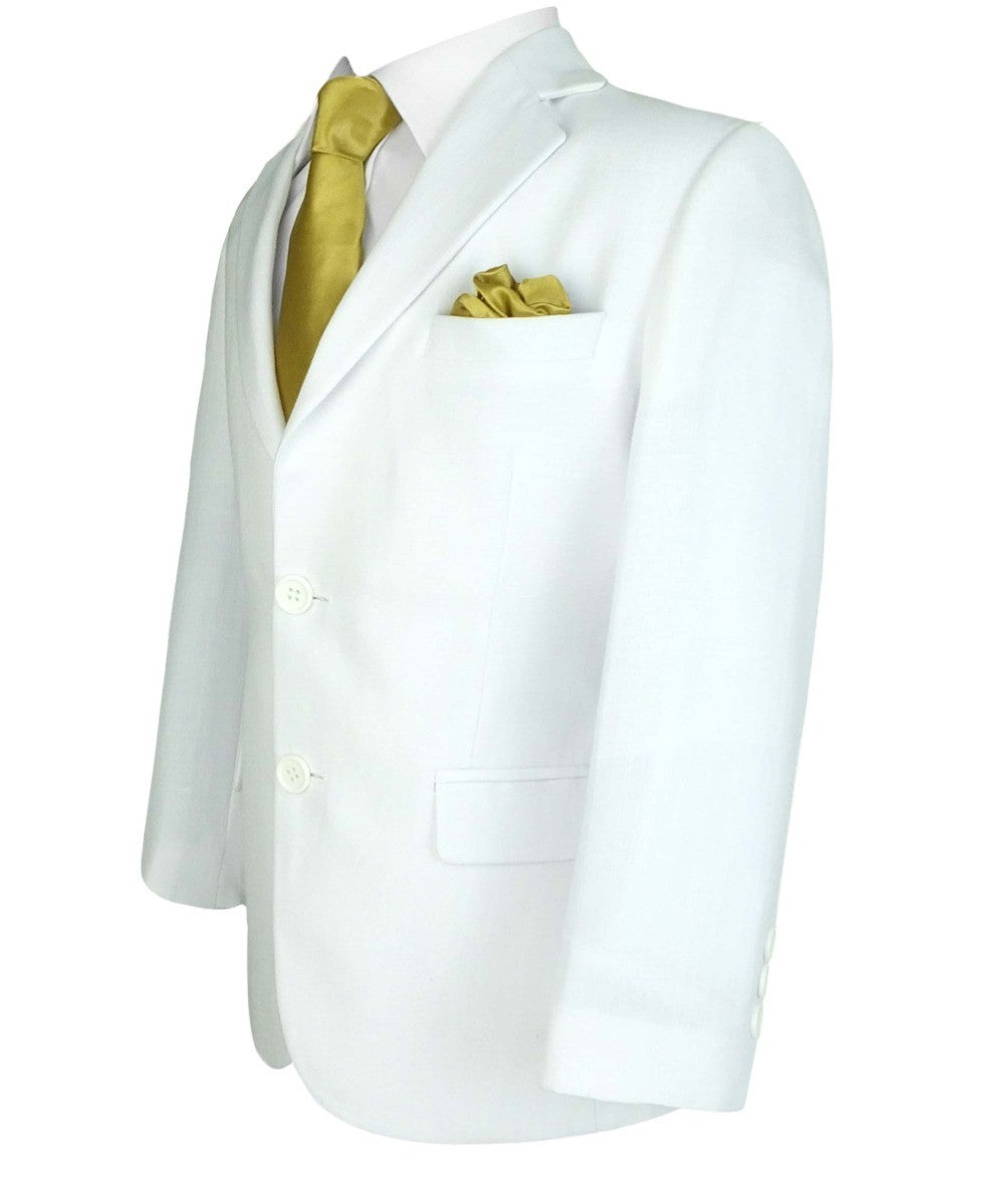 Boys Linen White Communion Suit - RIO - White