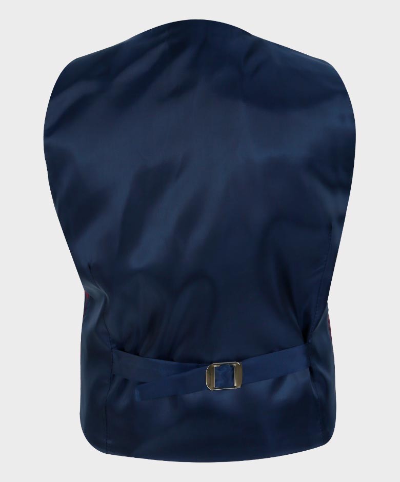 Boys Tailored Fit Blazer Waistcoat Set - Cashmere - Navy Blue