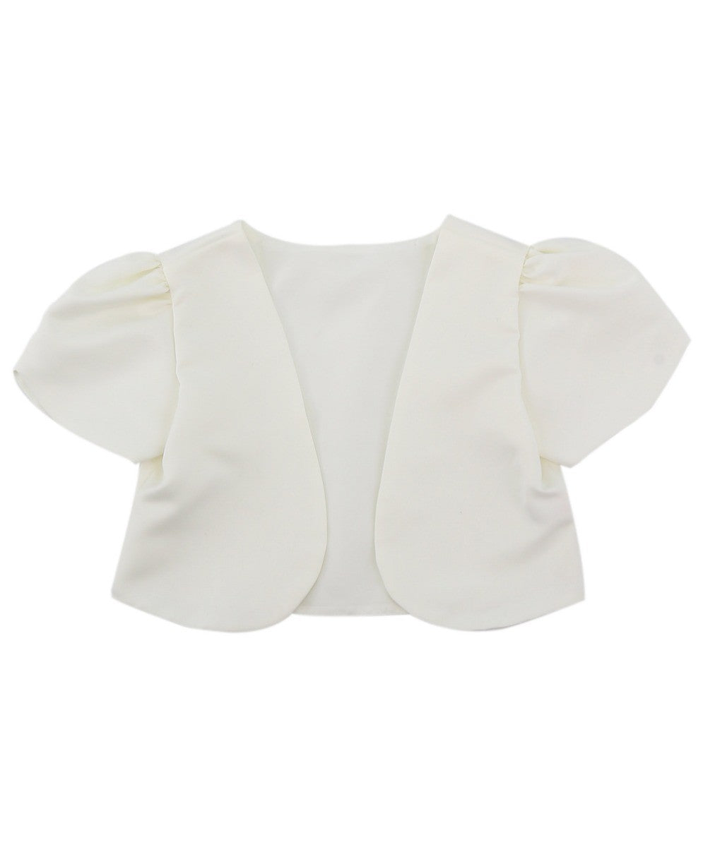 Girls Short Sleeve Bolero - Ivory