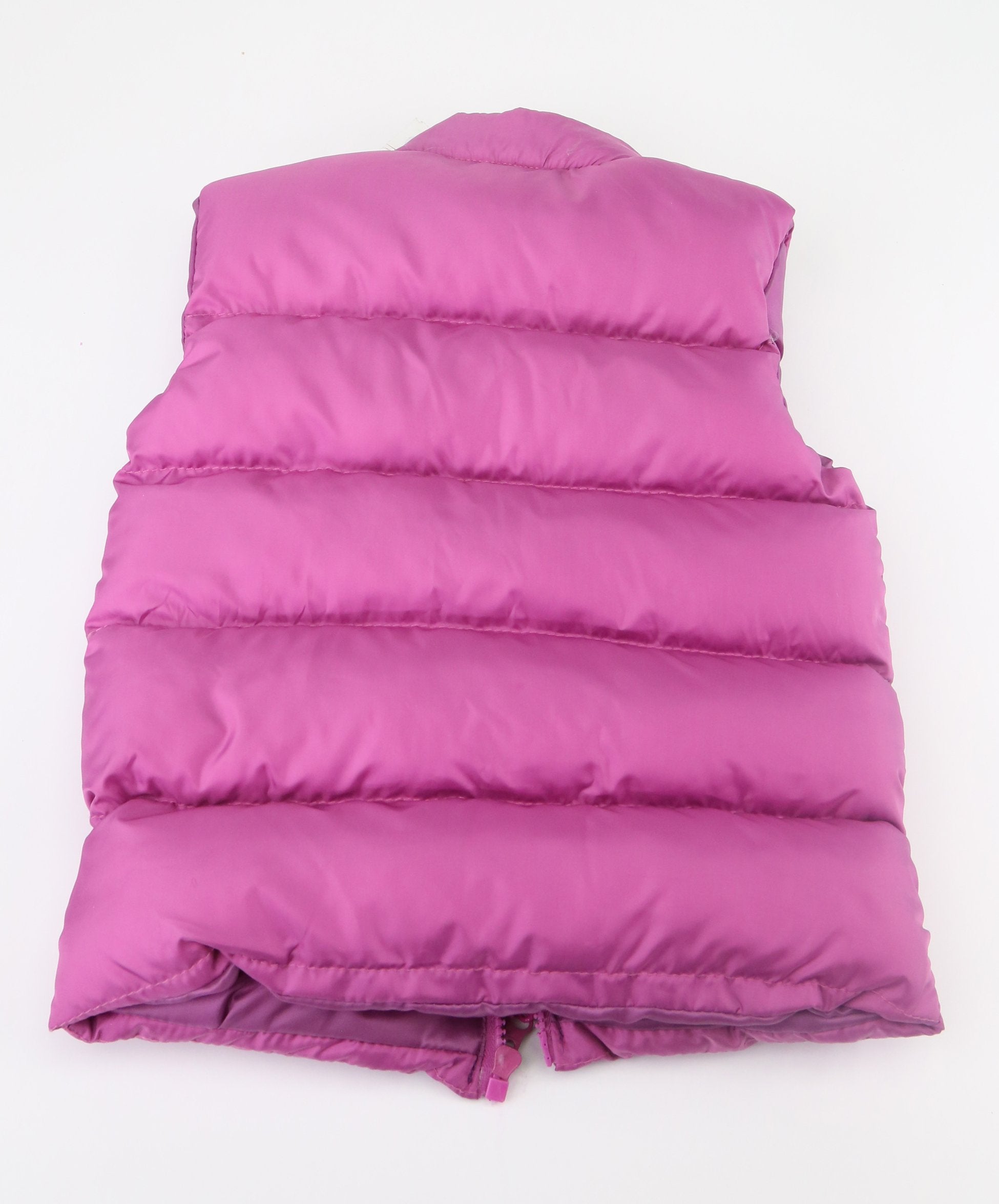 Girls Sleeveless Padded Puffer Gilet - Fuchsia