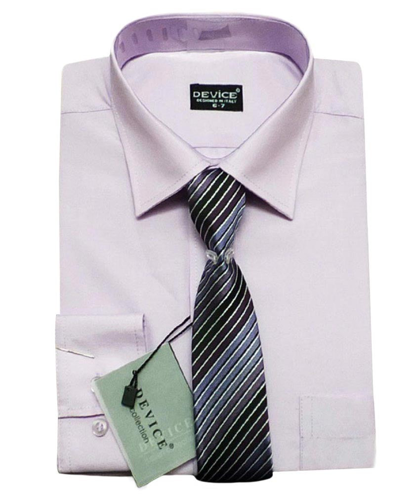 Boys Dress Shirt and Tie Set - Lilac