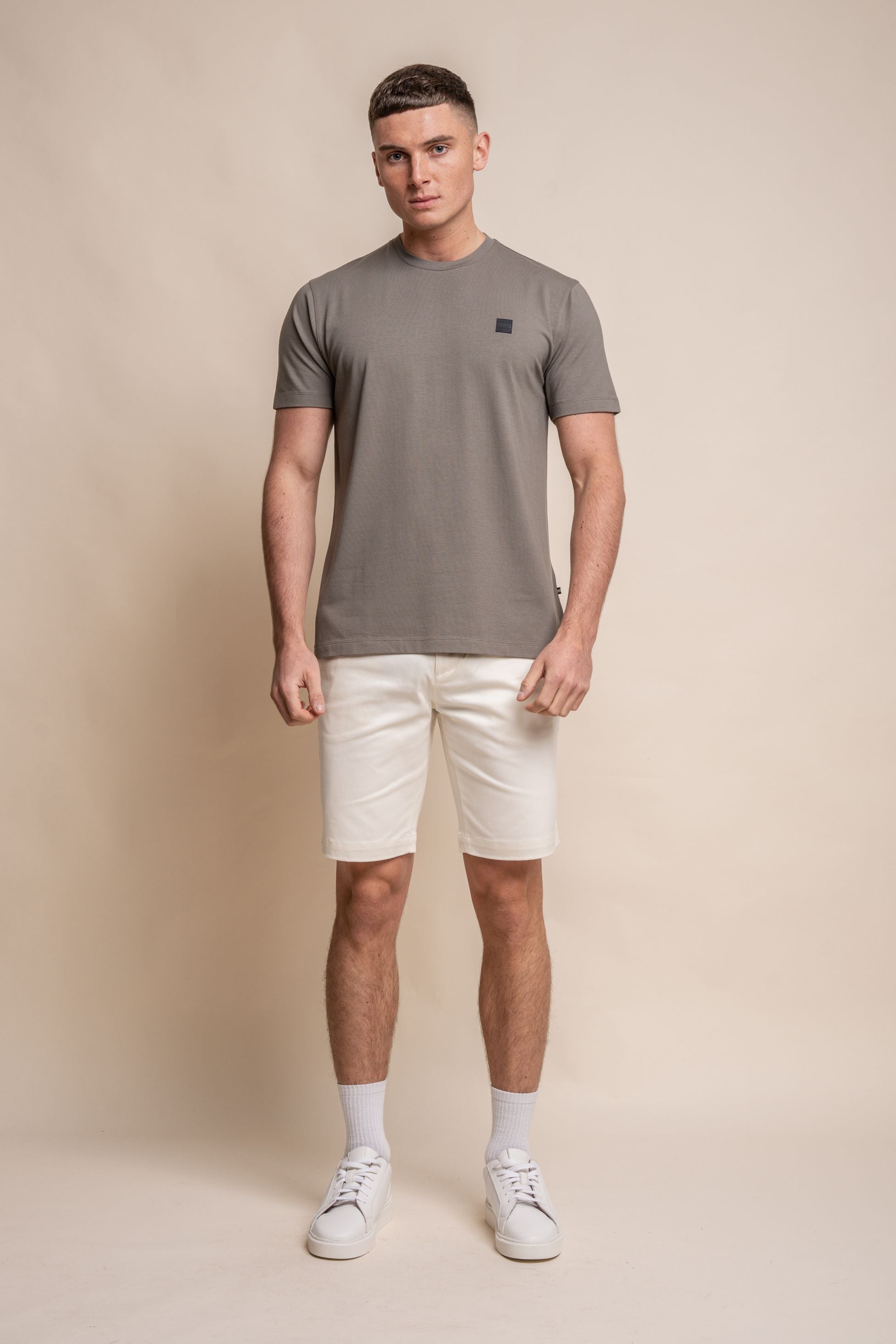 Men's Crew Neck Cotton T-Shirt - BOGART - Sage Green