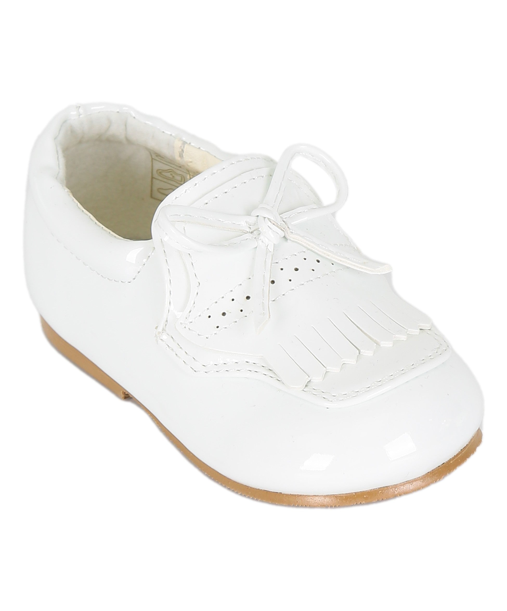 Baby Boys Pre- walker Patent Loafer - ADAM - White