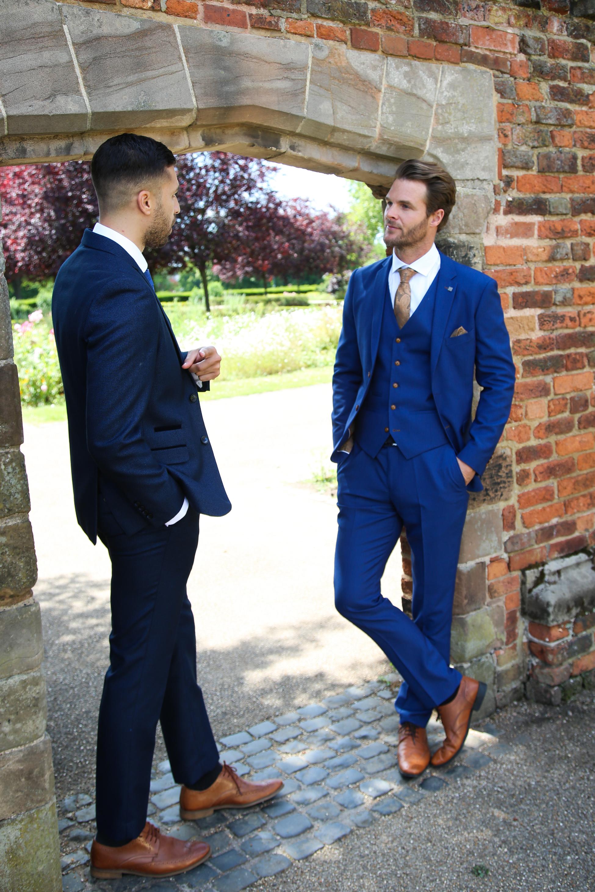 Men's Tailored Fit Blue Suit - MAYFAIR - Royal Blue