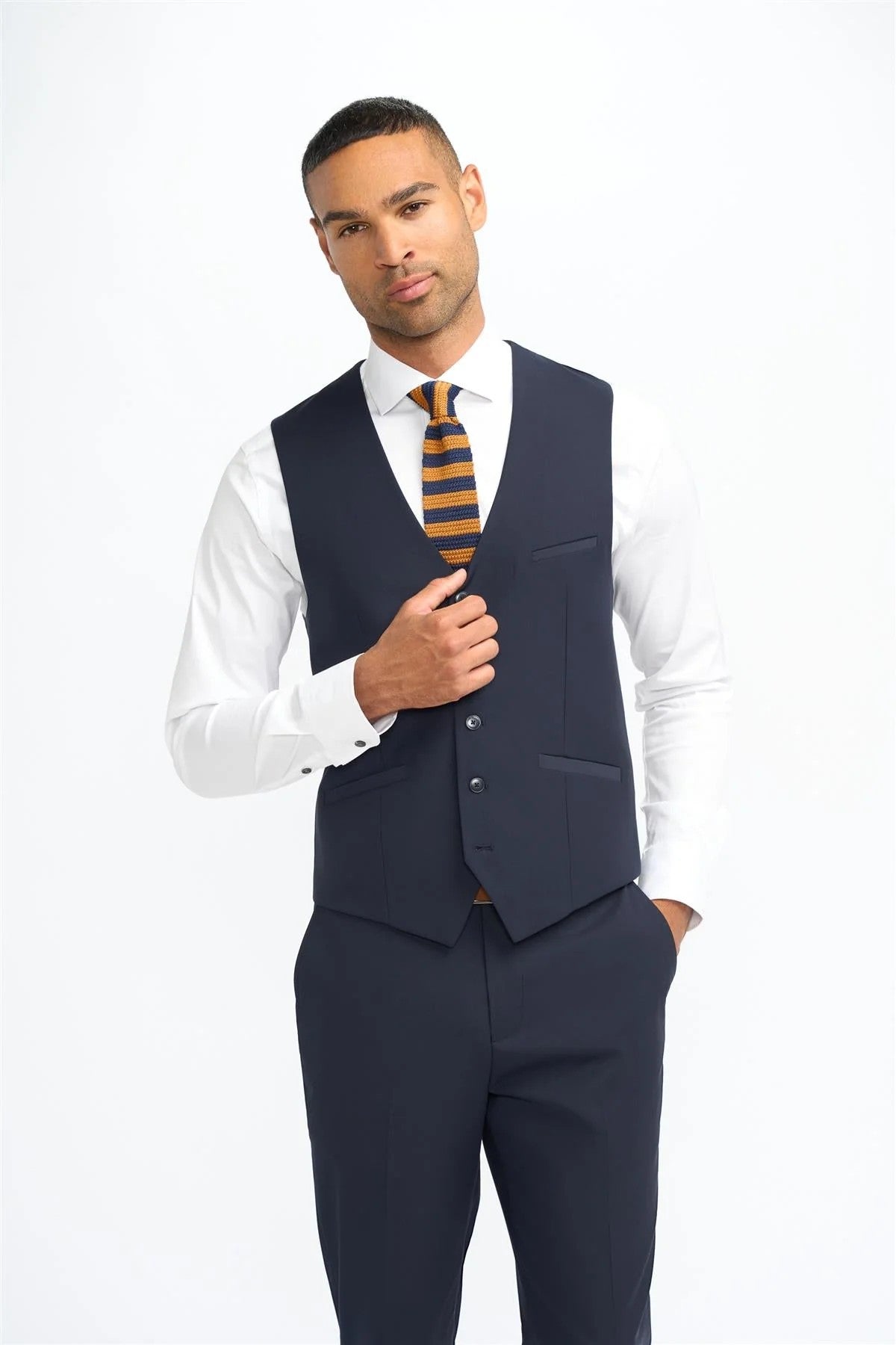 Premium Slim Fit Men's Suit – MALIBU - Navy Blue