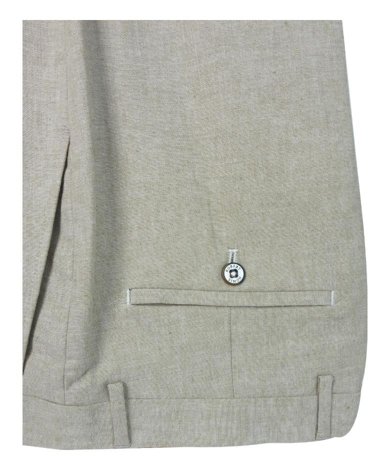 Men's Slim Fit Linen Suit - ETHAN Style - Beige