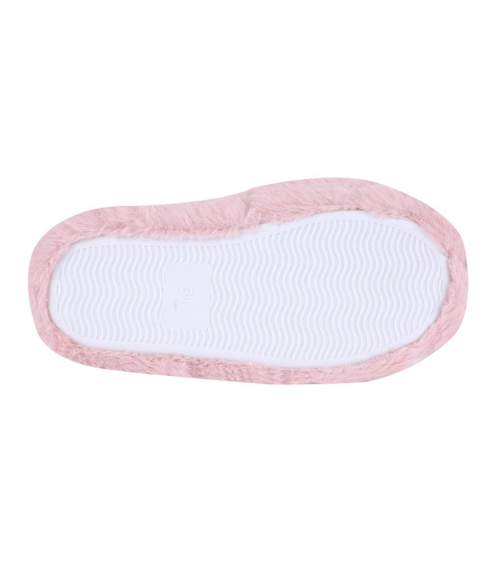 Girls Fur Plush Slipper - Pink