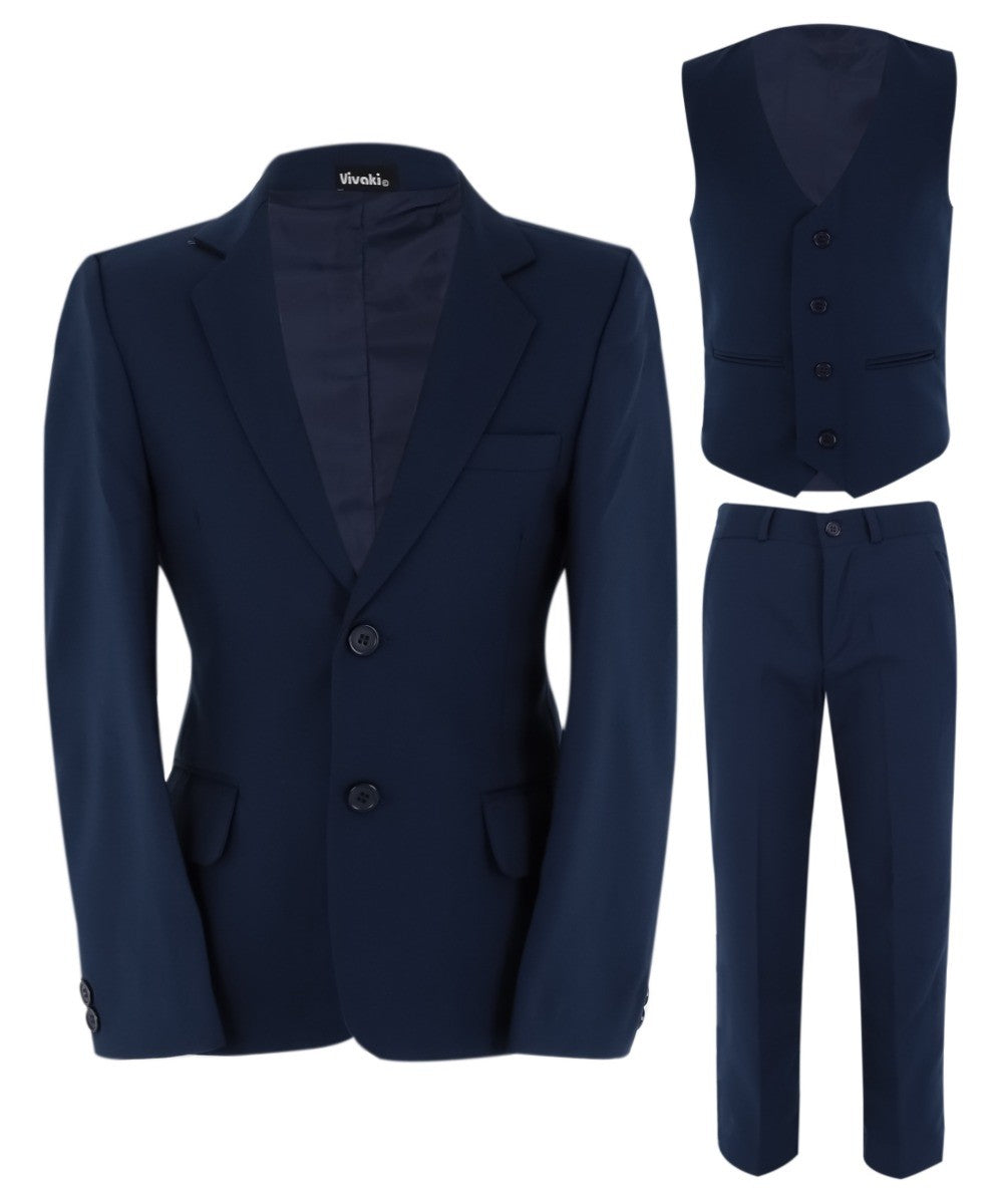 Boys 6 Piece All In One Formal Suit Set - RUN - Navy