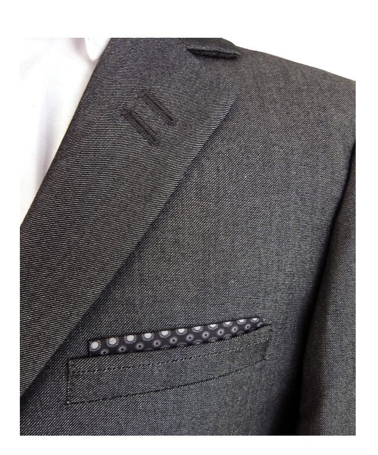 Boys Slim Fit Dark Grey Suit - VERONA - Charcoal Grey