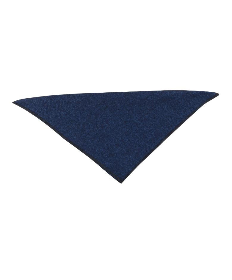 Men's & Boys Herringbone Tweed Pocket Handkerchief - Navy