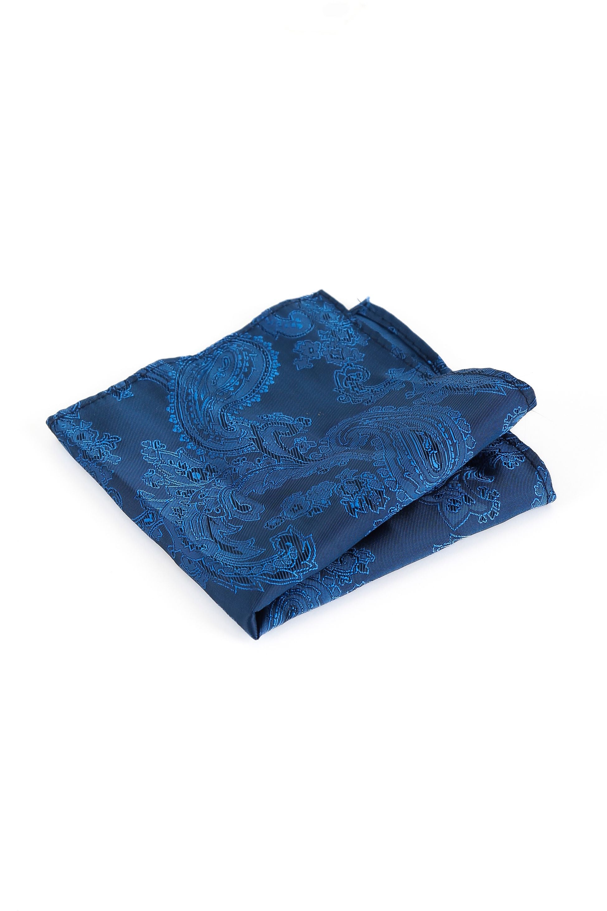 Men's Paisley Tie Cufflink Set - Blue