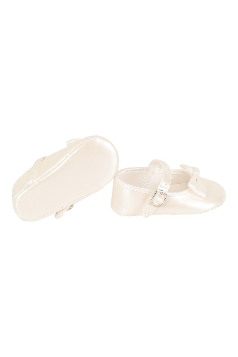 Baby Girls Soft Pre-Walker Shoes - Ecru