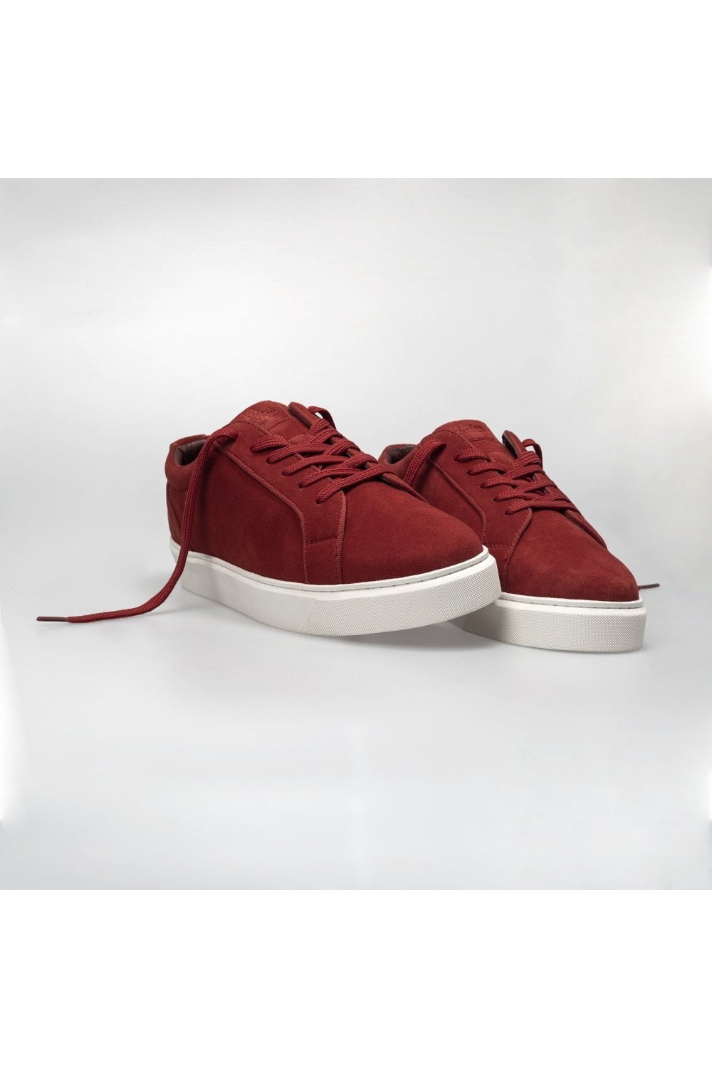 Men's Thick Rubber Sole Lace Up Sneakers - Red