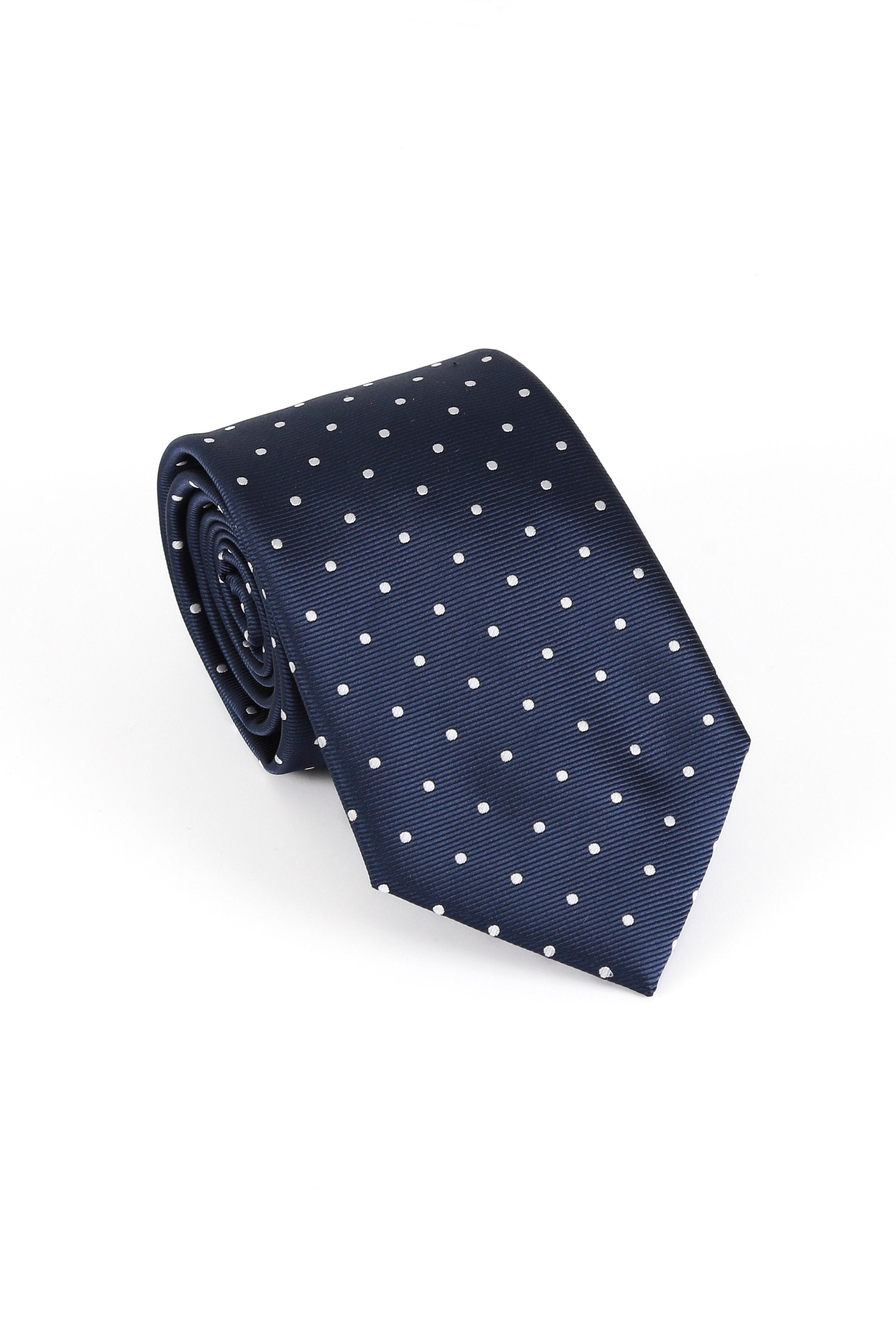 Men's Polka Dotted Tie Hanky & Cufflink Set - Blue