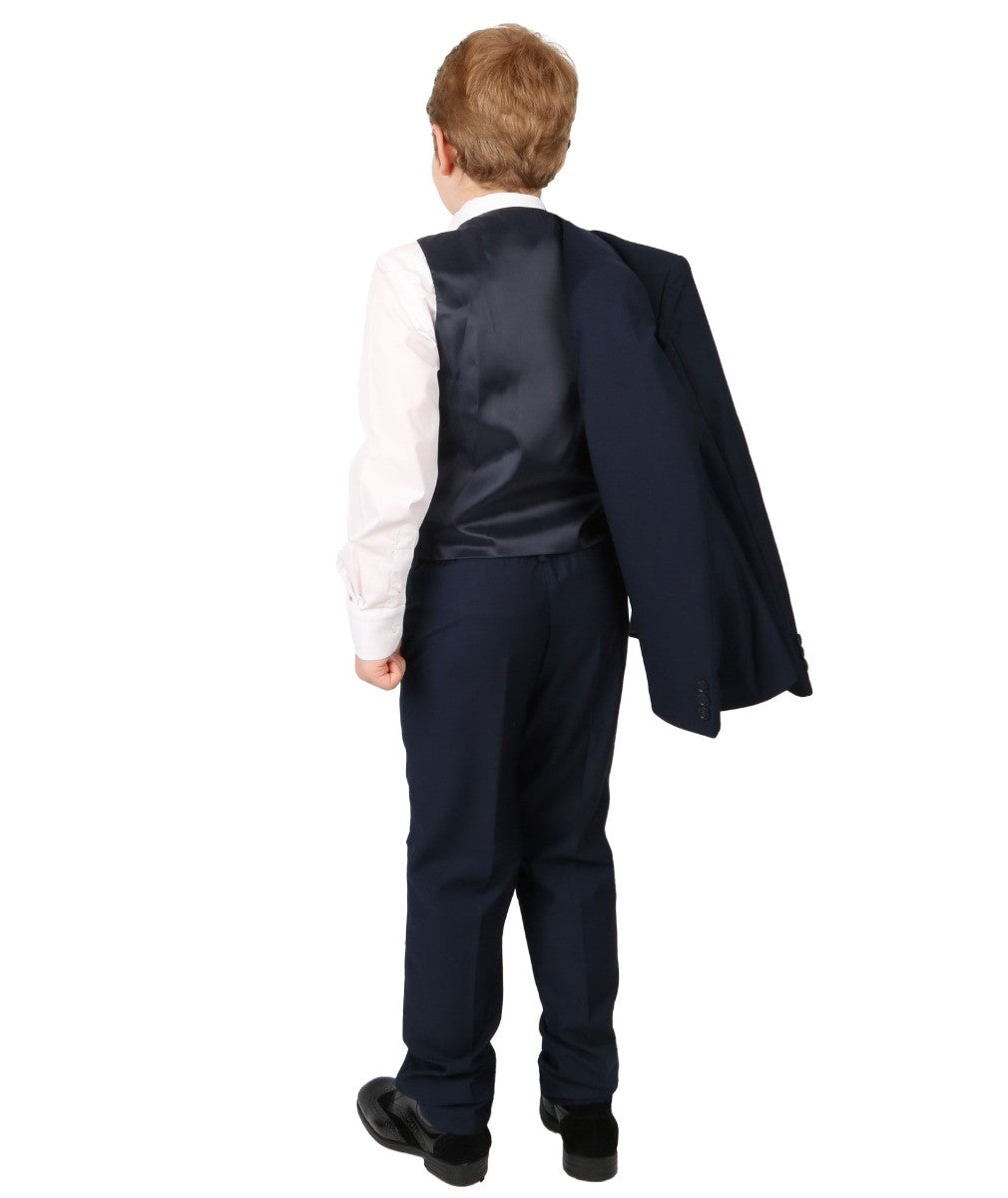 Boys Regular Italian Fit Navy Suit - Navy Blue