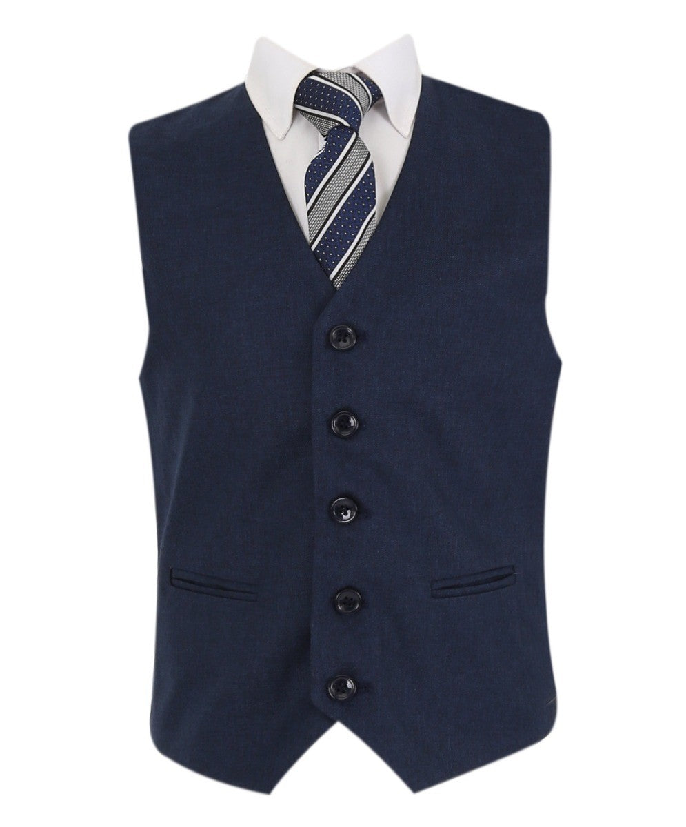 Boys Tailored Fit Formal Suit - LANDON - Navy Blue