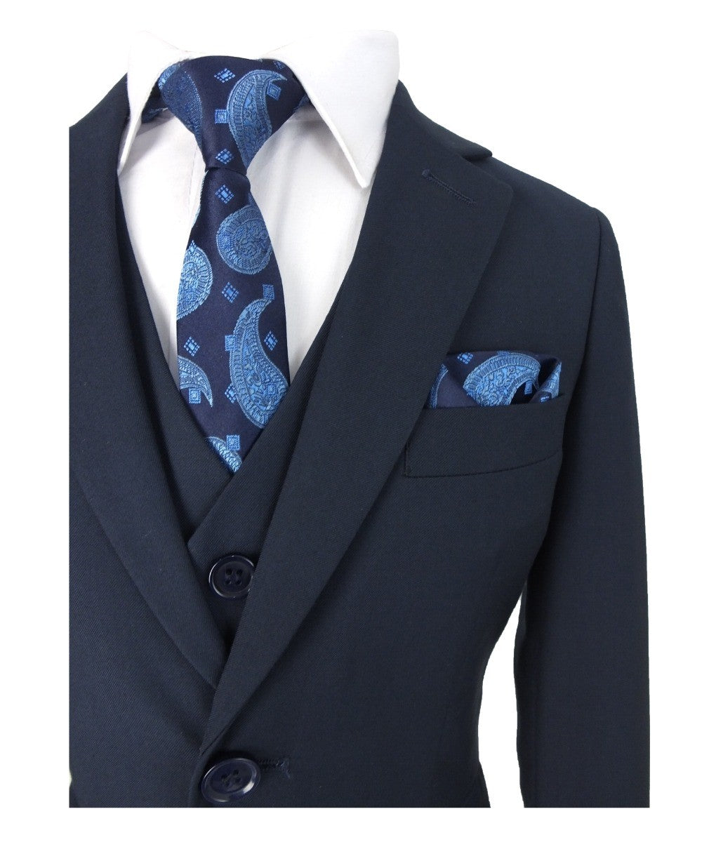 Boys French Navy Blue Suit - Navy Blue