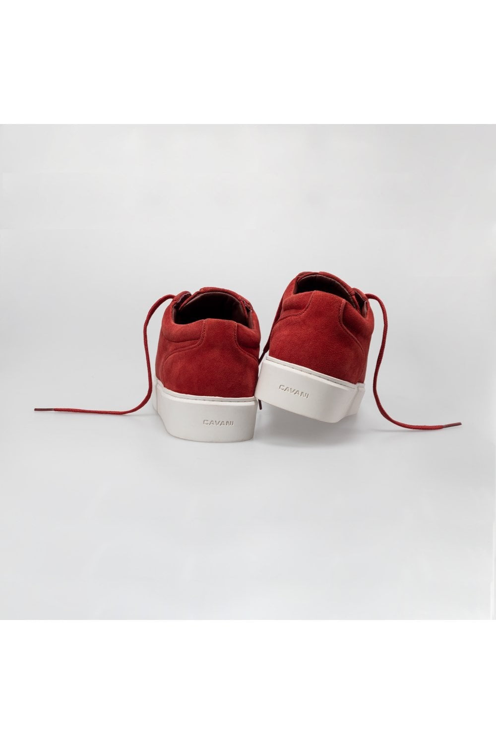 Men's Thick Rubber Sole Lace Up Sneakers - Red