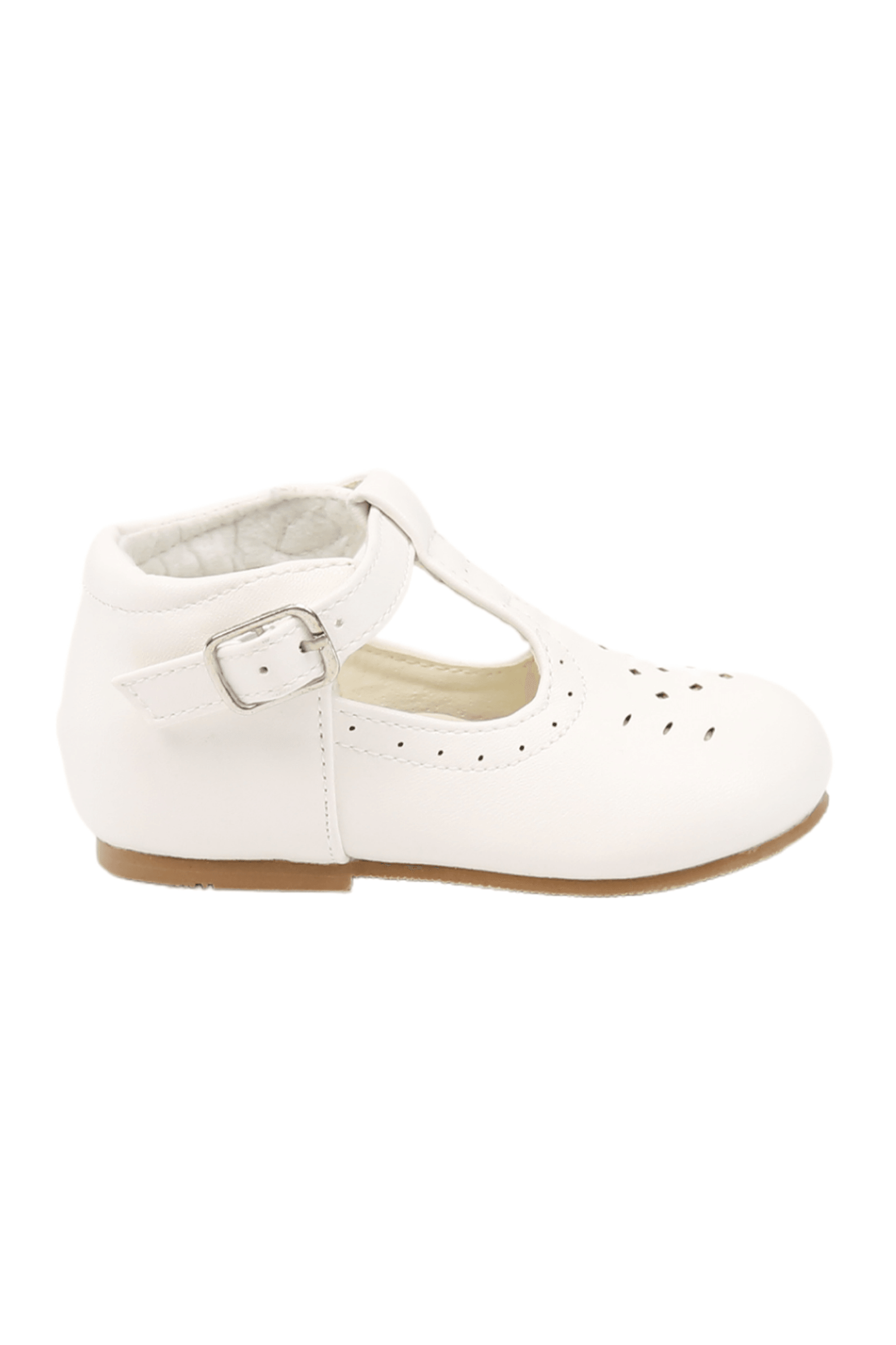 Kids Unisex Buckled Mary Jane Shoes - AARON - White