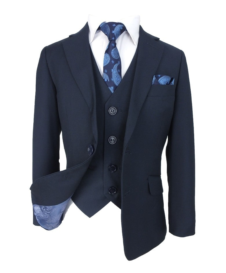 Boys French Navy Blue Suit - Navy Blue