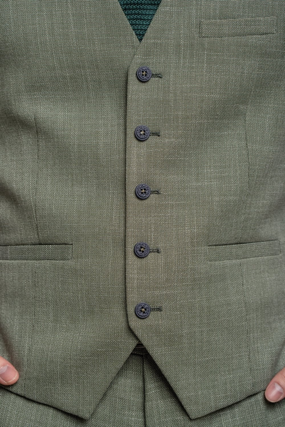 Men's Slim Fit Formal Waistcoat- MIAMI - Sage Green