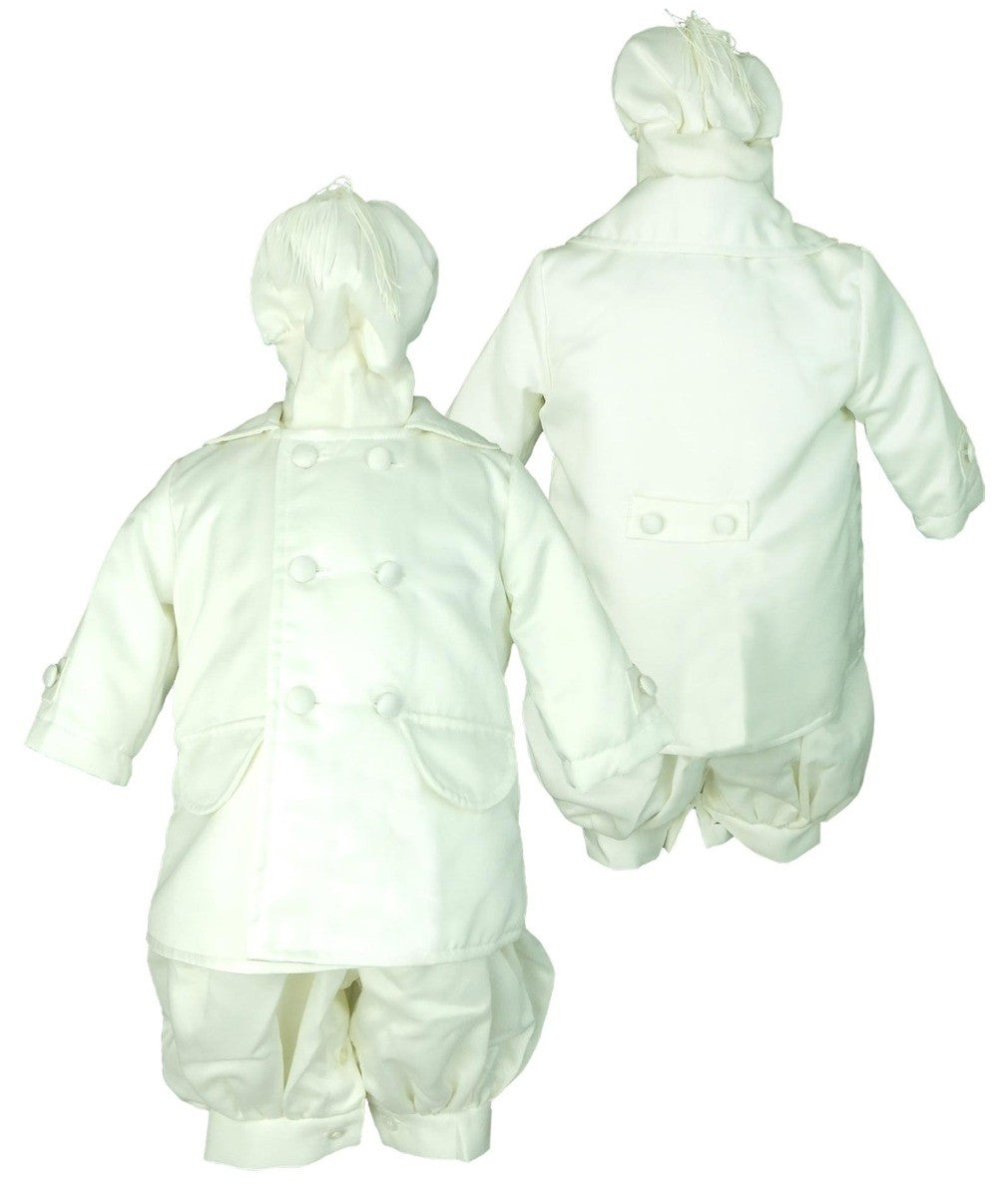 Baby Boys Jumpsuit Christening Baptism Outfit - Ivory