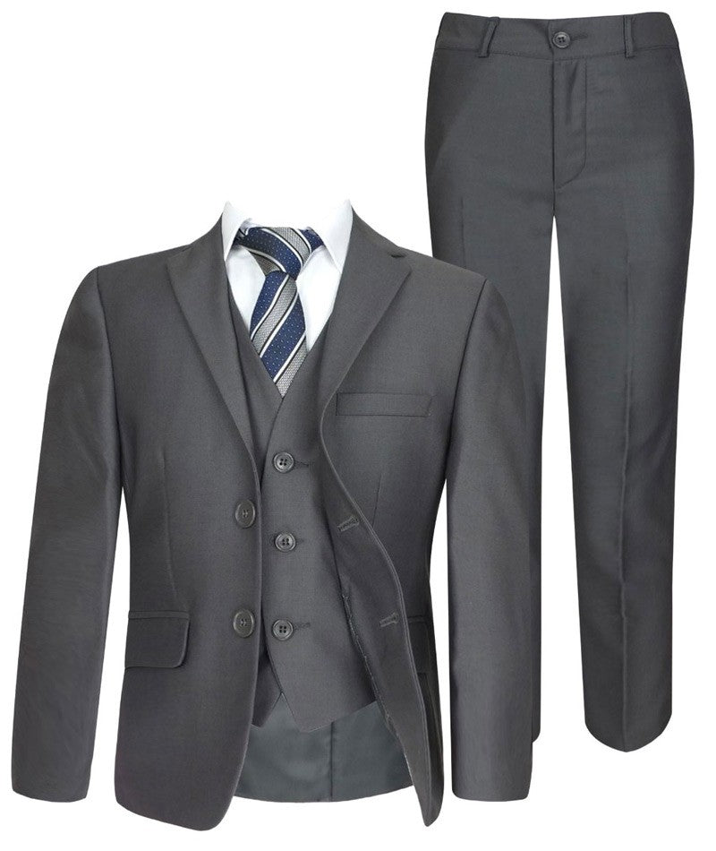 Boys Formal Charcoal Grey Suit - ANDREA - Charcoal Grey