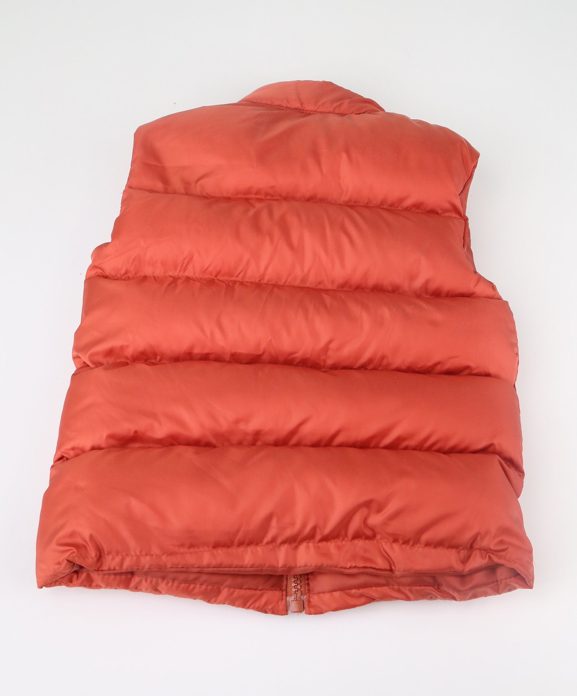 Girls Sleeveless Padded Puffer Gilet - Brick Red