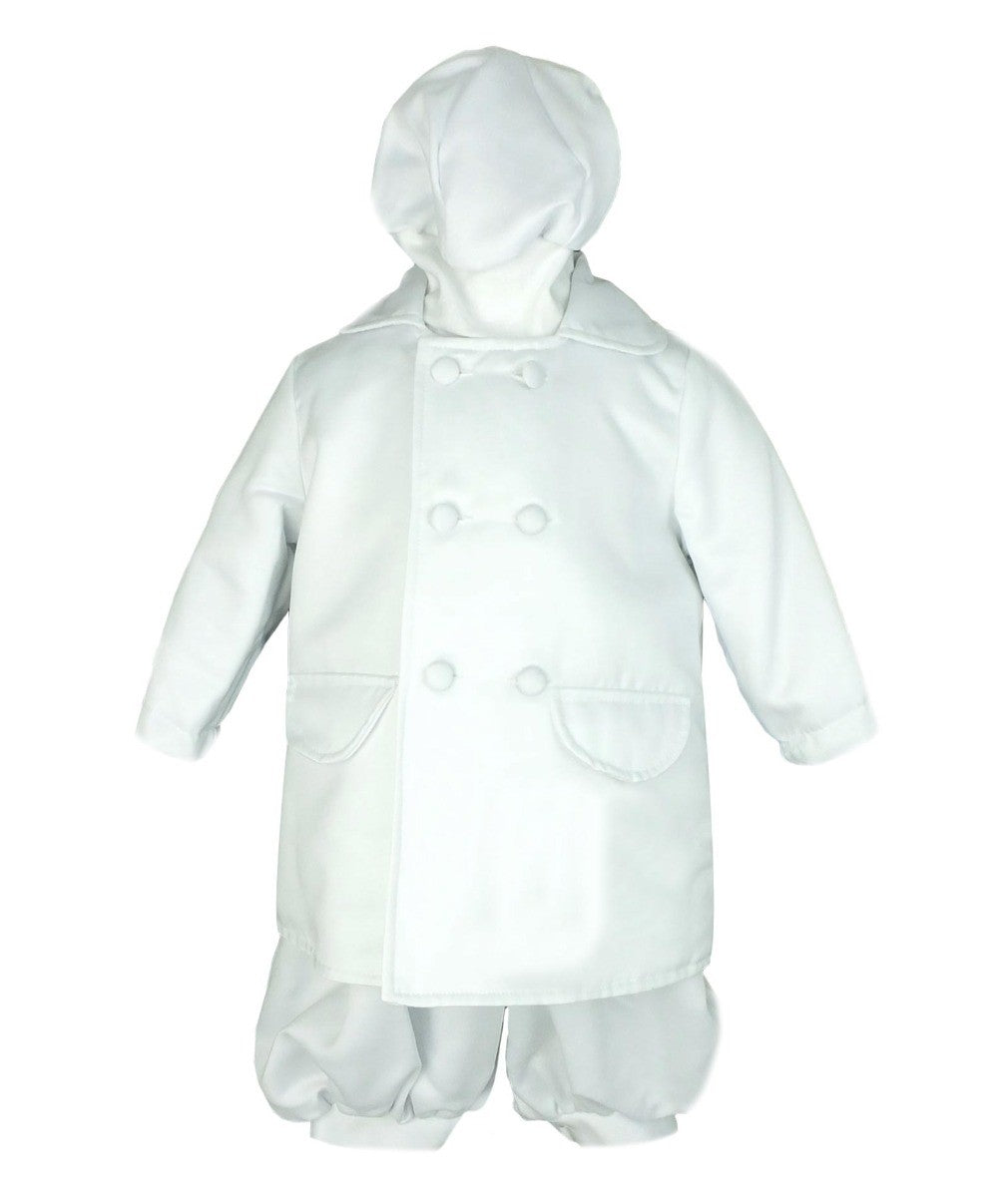 Baby Boys Jumpsuit Christening Baptism Outfit - White